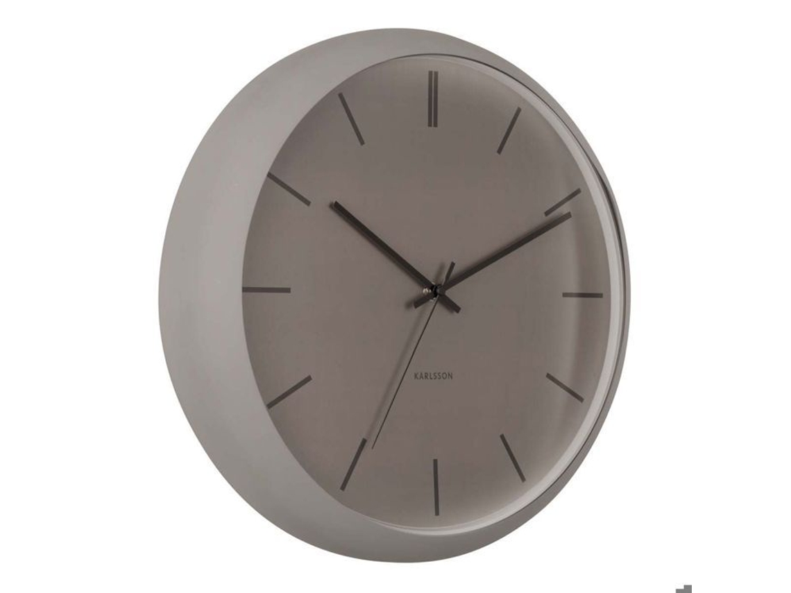 Relógio Redondo De Metal Nirvana Globe 40 Cm Cinza Escuro Karlsson