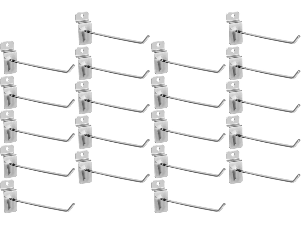 Ganchos Painel Perfurado, 20 Peças, Ferro, 4mm