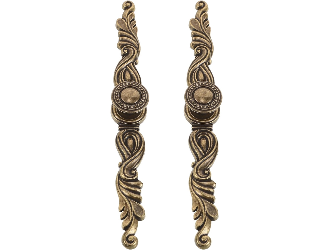Conjunto De 2 Puxadores Longos Para Armários E Gavetas Betooky, Design Vintage Europeu, Em Liga De Zinco Com Acabamento