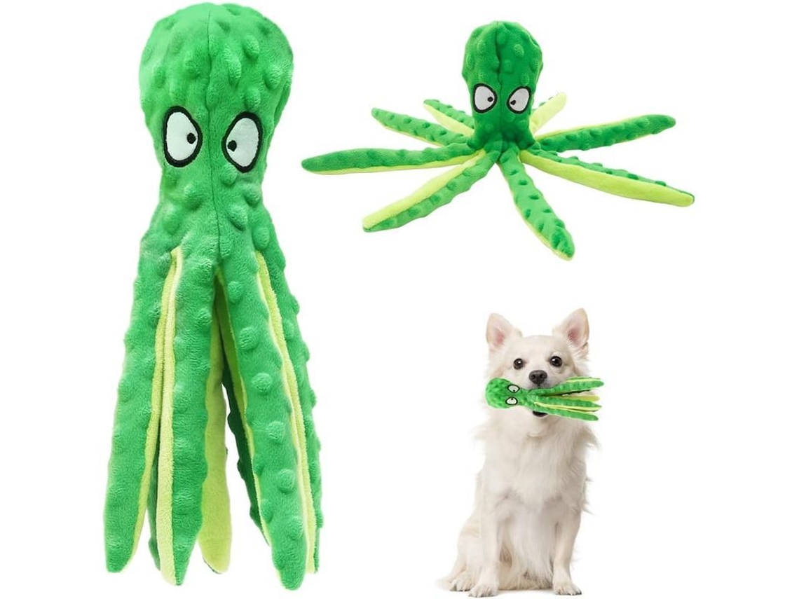 2026 juguete de Peluche Polvo Sem Recheio para Cães Pequenos, Juguete de Mordida Duradouro com Papel Crispante Interativo para Mascotas Verde
