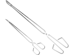 Pinças De Aço Extensíveis Para Carvão, Para Churrasco, Conjunto De 2