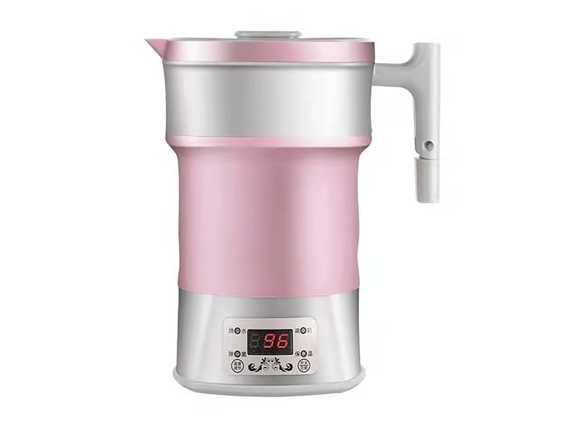 Lurelia Chaleira Elétrica Dobrável De Silicone 110v/220v 800w, Controlo Termostático Portátil Com Ficha Ue, Rosa, Tamanho Único