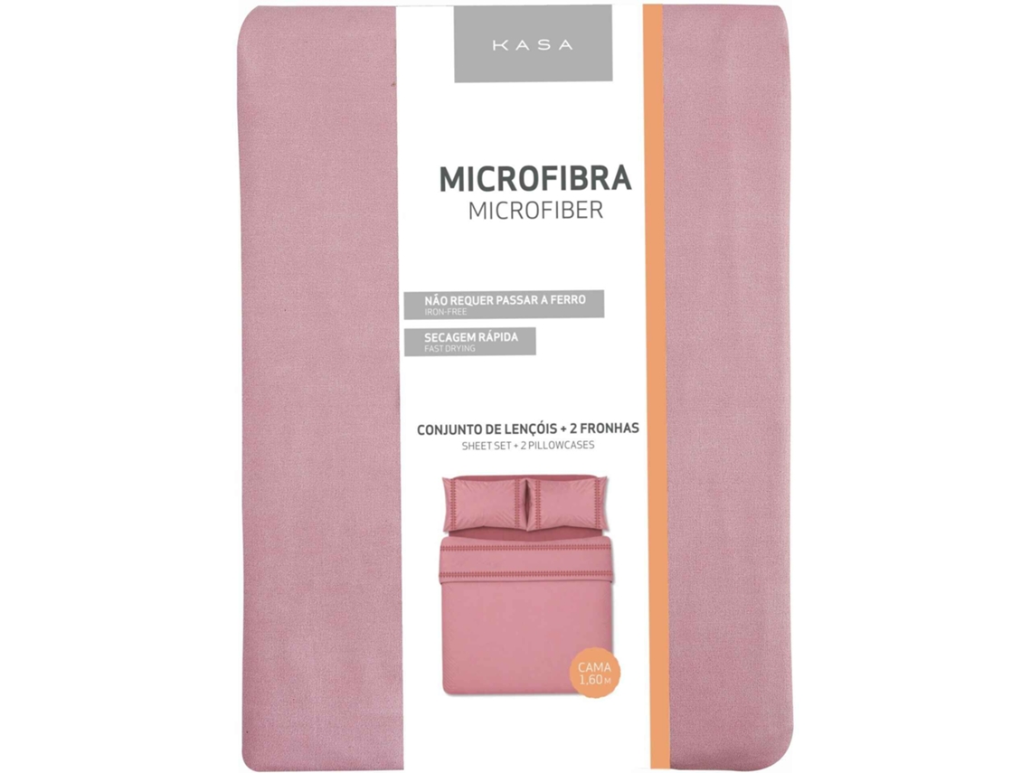 Conjunto De Lençóis 280x260cm Microfibra Zigzag Rosa Deep Moss Kasa