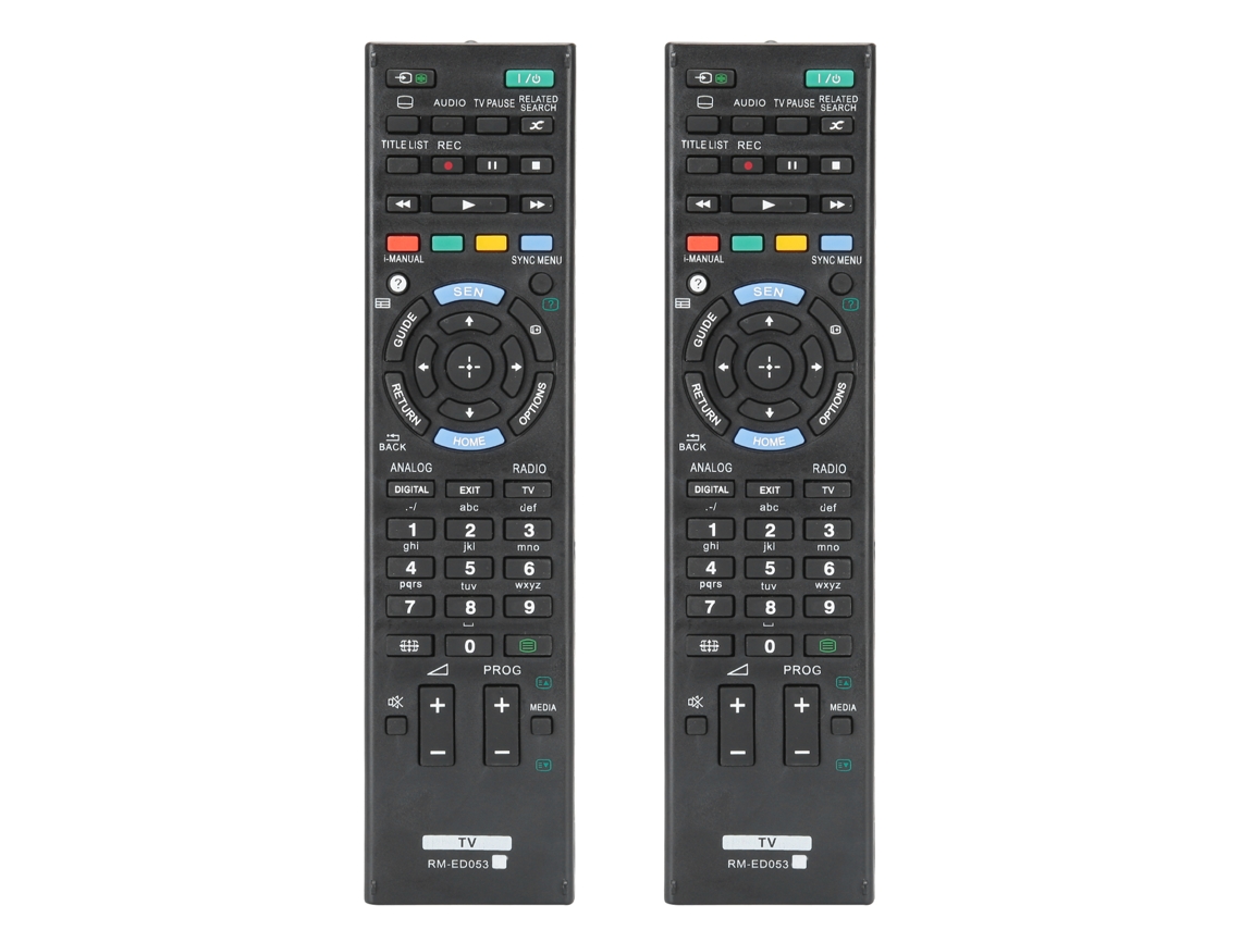 2 Unidades de Controle Remoto para Tv Sony para Diferentes Aplicações e Usos CHABERLU (substituição do Controle Remoto Original)
