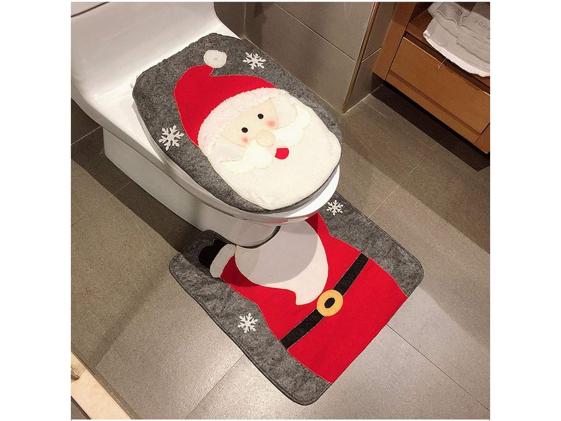 Festa E Acessórios Natal Boneco De Neve Papai Noel Capa Para Assento De Vaso Sanitário Aquaforge