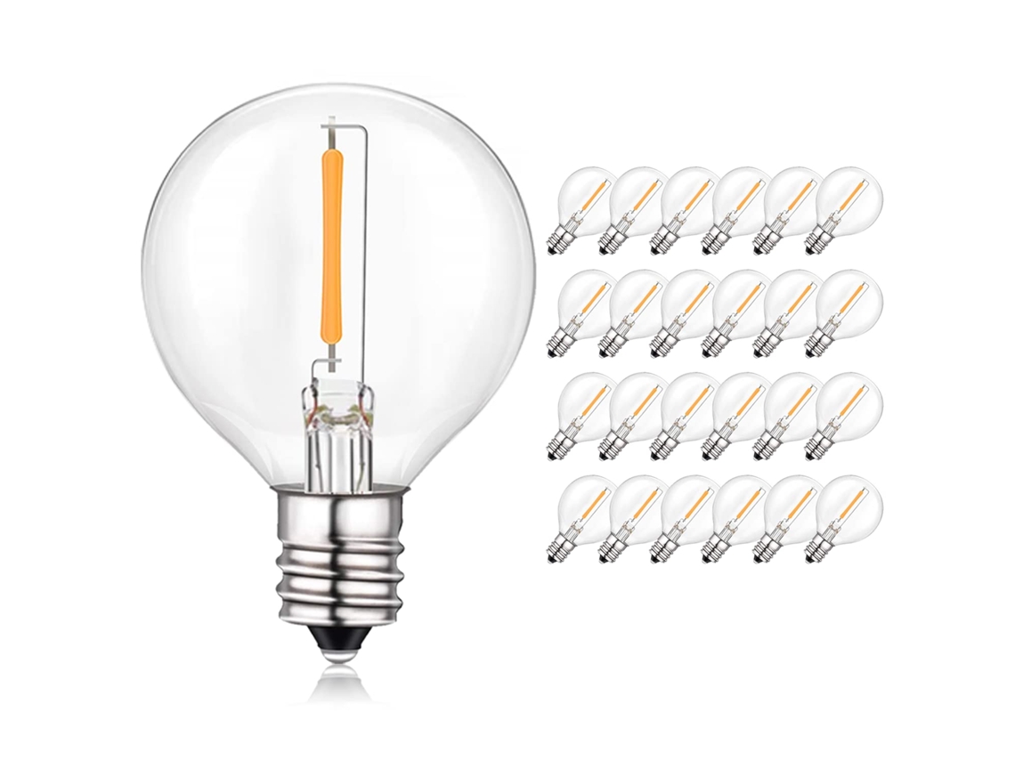 Lâmpada Led E12,pack De 25,g40,1w10w,100lm,branca Quente 2200k,não Regulável,estilo Vintage Btforus