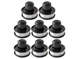 Conjunto de 8 bobinas Fio de substituição RS-136-BKP para cortador de grama Black & Decker