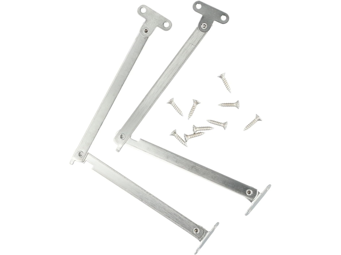 Conjunto De 2 Dobradiças Aço Inoxidável Para Suporte Porta Armário, Para Cozinha, Estante E Porta De Livros Cor Prata