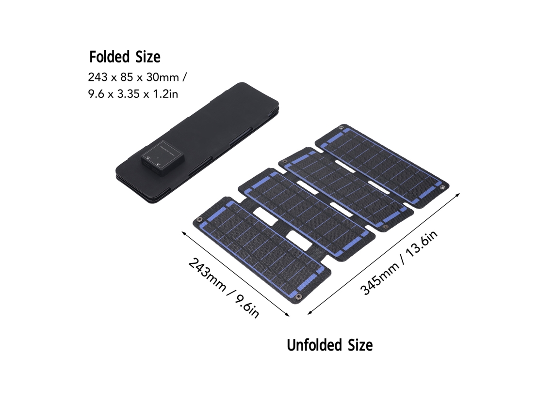 Painel Solar Dobrável Laxiscreed Com Carregador Usb Duplo E Alta Eficiência De 20,5%