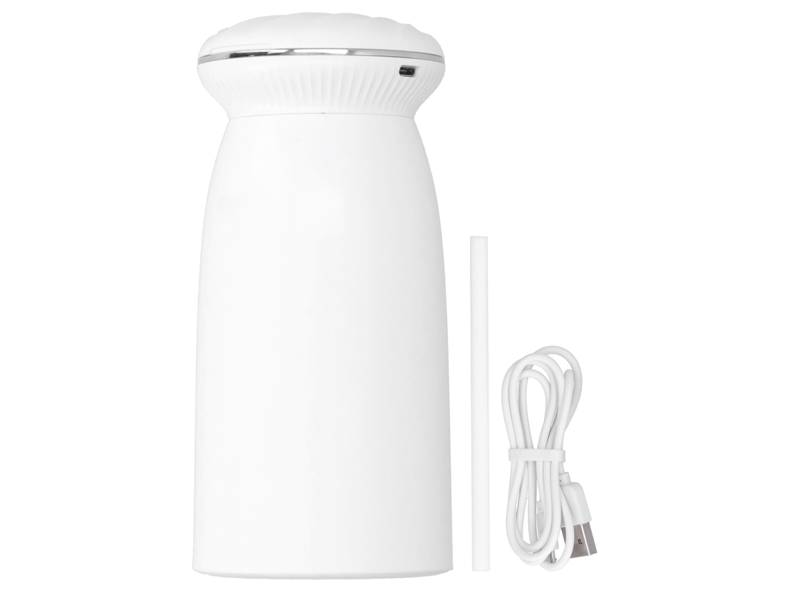 Umidificador de Carro Portátil 350ml Usb com Luz Noturna Ambiente e Espelho Branco