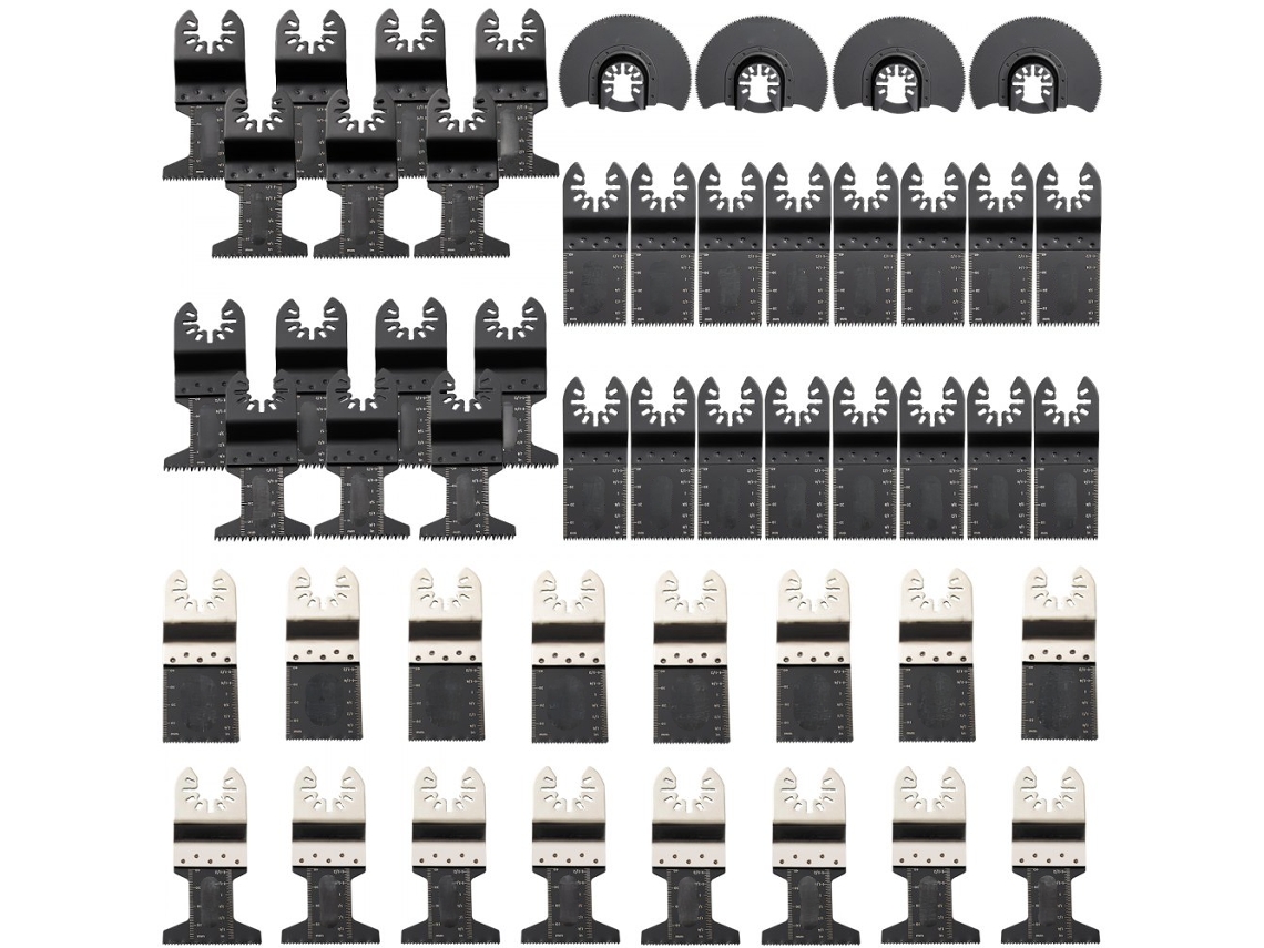 Conjunto De 50 Lâminas Oscilantes Para Multifunções Corte Preciso Em Madeira, Metal E Plástico Tekmaquinas