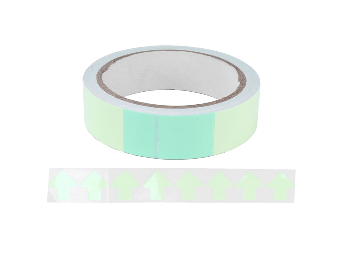 Fita fluorescente luminosa (glitter super intenso, rolo grande autoadesivo)