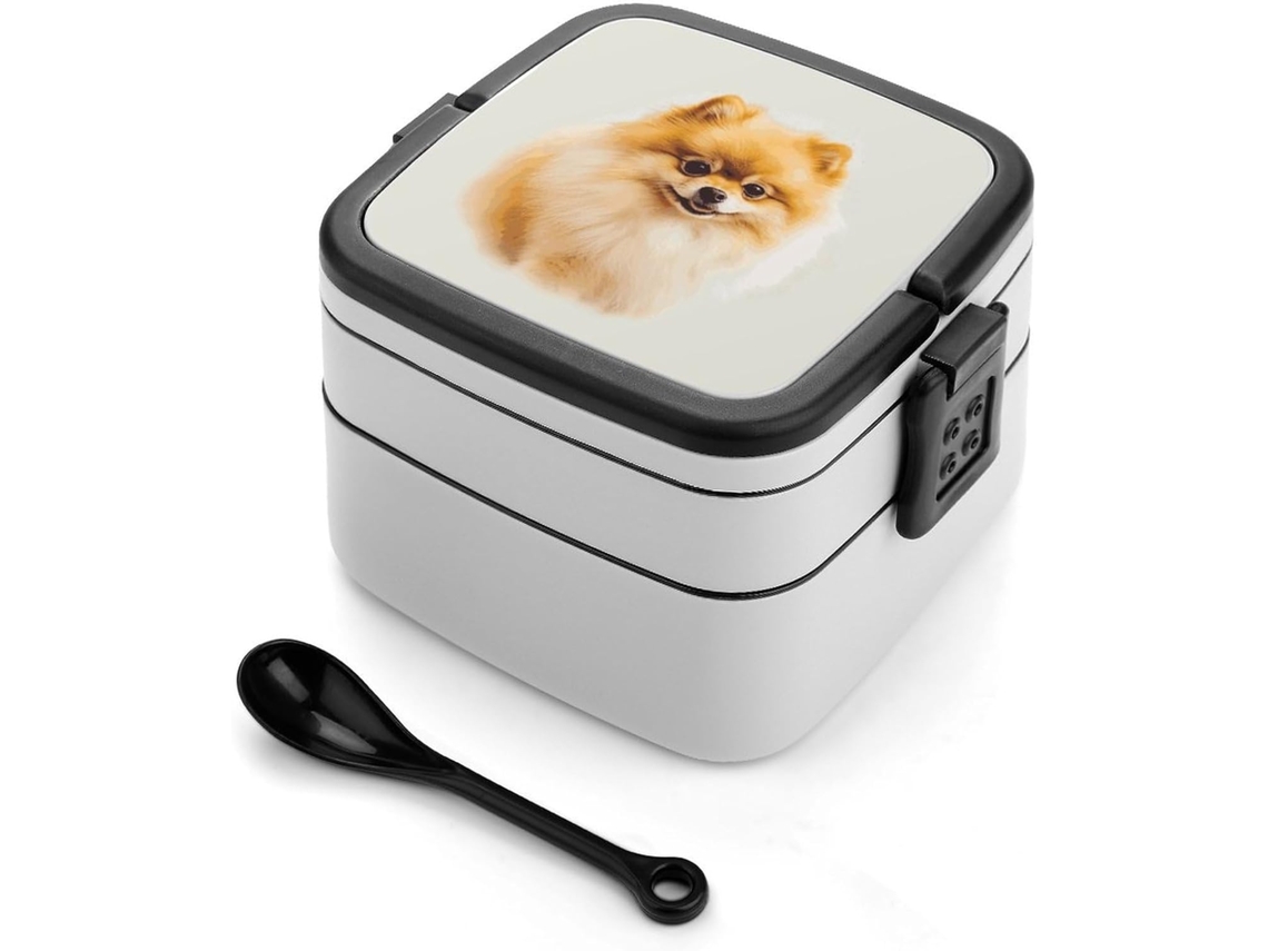 Marmita Bento De Dupla Camada Com Design Minimalista Moderno, Empilhável, À Prova De Vazamentos, Retangular, Ideal Para