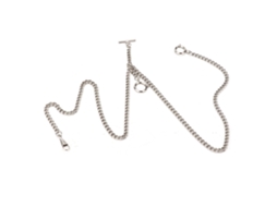 Relógio De Bolso Vintage De Metal Clássico Prata 44cm