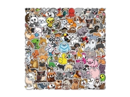 100 Adesivos Fofos De Animais, Adesivos De Vinil À Prova Dágua Para Laptop Brilvibera
