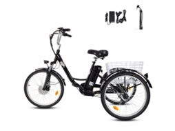 Triciclo Elétrico Urbano/bicicleta Elétrica Gf100 350w 36v 15ah, Autonomia Máxima de 70km, Rodas de 24 Polegadas