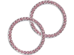 Capas de Strass com Design Brilhante, Feitas de Liga Metálica, 2 Peças. Fácil Instalação. Decoração Automotiva e para CHABERLU