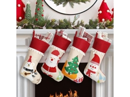 Conjunto de 4 Meias de Natal 45cm com Apoios Nova Line