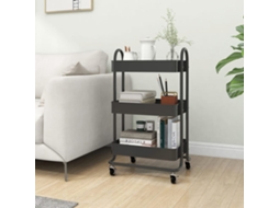 Vidaxl Carrinho Com 3 Prateleiras 46x34x79 Cm Aço Antracite