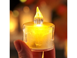 (48 Peças) Velas De Cristal Eletrônicas, Ideais Para Festas De Fim De Ano E Decorações Românticas, Bateria Inclusa.