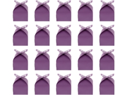 Caixas De Papel Roxas 50 Unidades Embalagem Decorativa E Delicada Para Doces Casamento Design Borboleta Adequadas