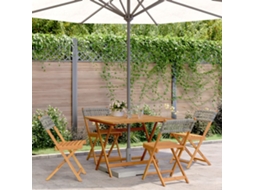 Vidaxl 5 Pcs Conjunto De Jantar P/ Jardim Vime Pe/madeira Maciça Preto