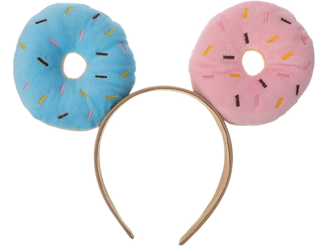 Tiara Com Tema De Donuts, 3 Cores: Rosa, Azul E Branca.