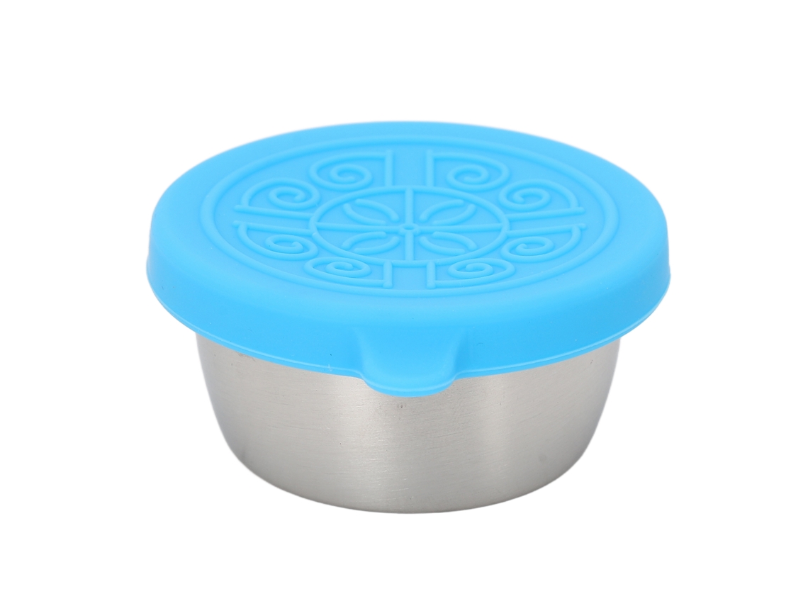 Taza De Salsa De Acero Inoxidable De 50ml Con Tapa Para Salón