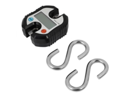 Balança Digital Eletrônica Portátil Mini de 150 Kg com Gancho e Visor Lcd AQUAFORGE (preta)