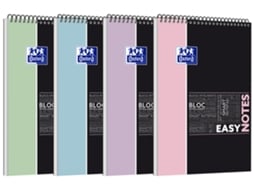Bloco de Notas Espiral de Estudo OXFORD Easynotes Pastel A4+
