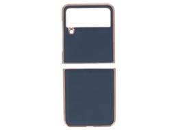 Funda protetora antichoque de couro para Galaxy Z Flip4 azul | S/MARCA
