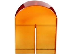 Suporte para Livros Decorativo em Arco Healeved Cristal Laranja, Estrutura Estável e Sólida, Escritório Ou Cas