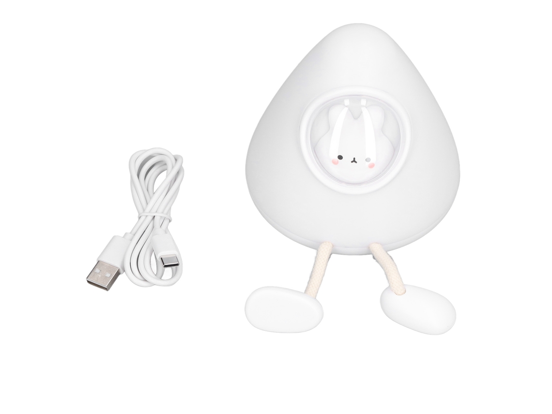 Luz Noturna Infantil Capsula Espacial Coelhinho Modo Dual