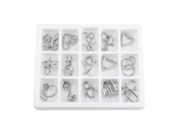 Primerox 15pcs Conjunto Quebra cabeças de Arame Metálico para Crianças Brinquedos Educacionais Estimulantes Cérebro