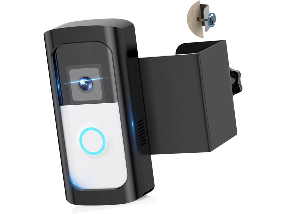 Suporte de montagem universal Campainha com design antifurto e fácil instalação, suporte metálico Campainha