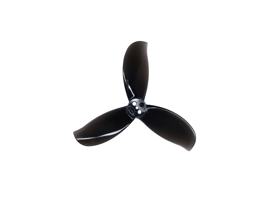 Hélices Gemfan D2.8 de 3 Pás, 2,8 Polegadas, em Policarbonato, Transparentes, Pretas , com Furo de 1,5 Mm, para Drones de Corrida Fpv. MDUG (2 Pares)