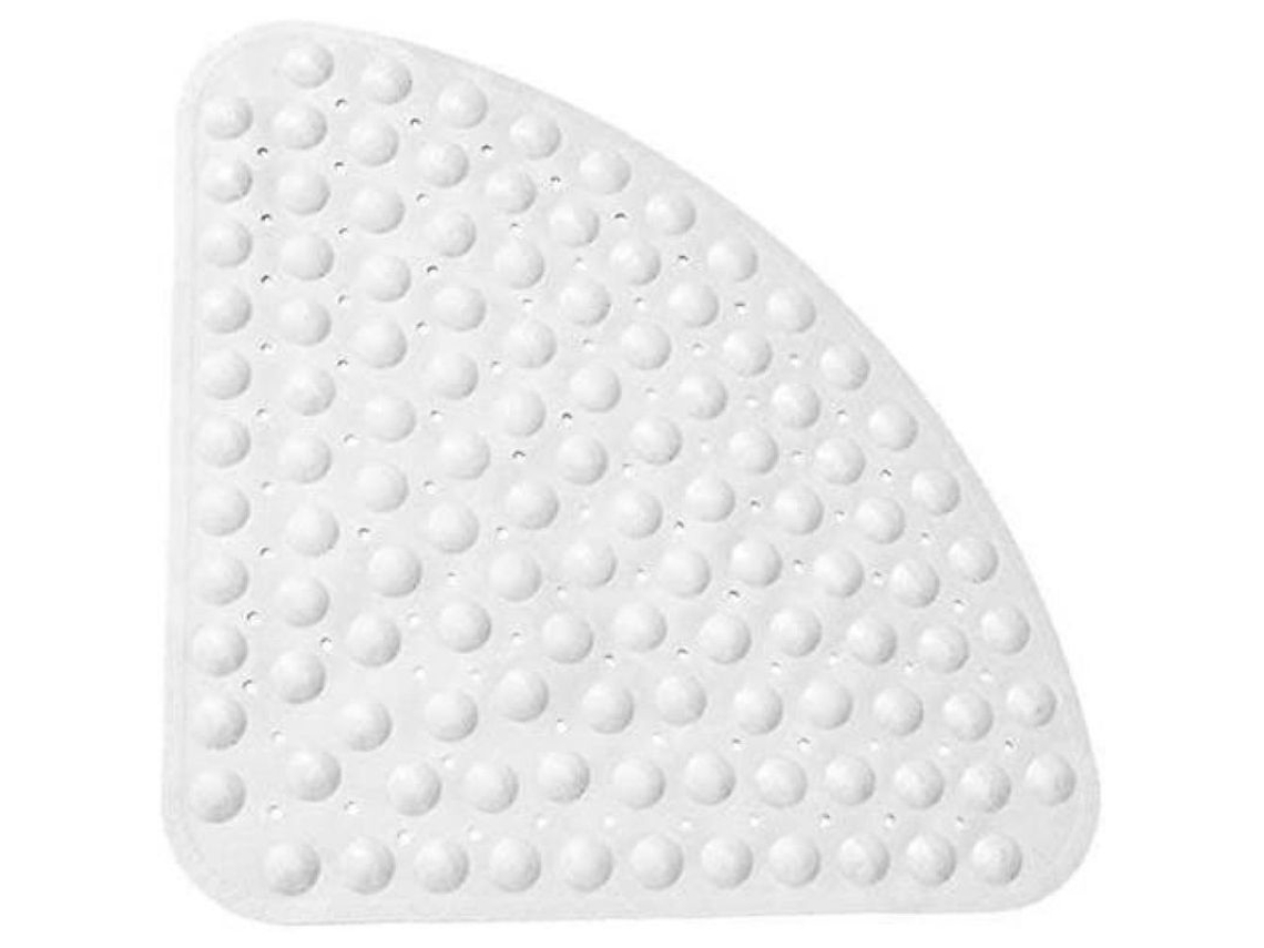 2026 tapete Antideslizante de Baño Cuadrado Con Ventosas Antibacteriano Lavable a Máquina 54x54cm Branco Sólido