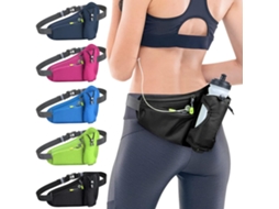Pochete Esportiva AQUAFORGE impermeável refletiva porta garrafa e entrada para fone para corrida