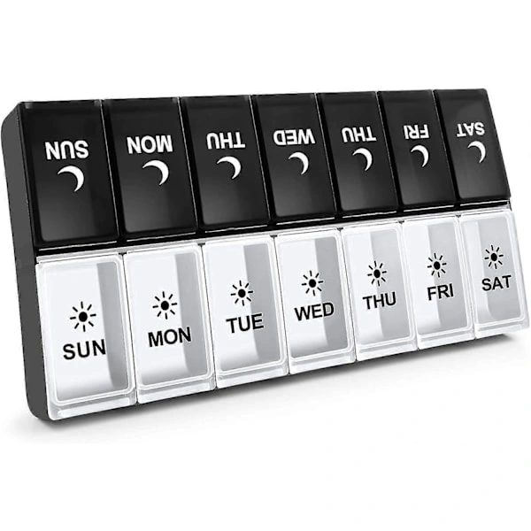 Organizador De Comprimidos Para Uso Duas Vezes Ao Dia, Caixa Medicamentos Am/pm Semanal Com 14 Compartimentos Gks Aquaforge