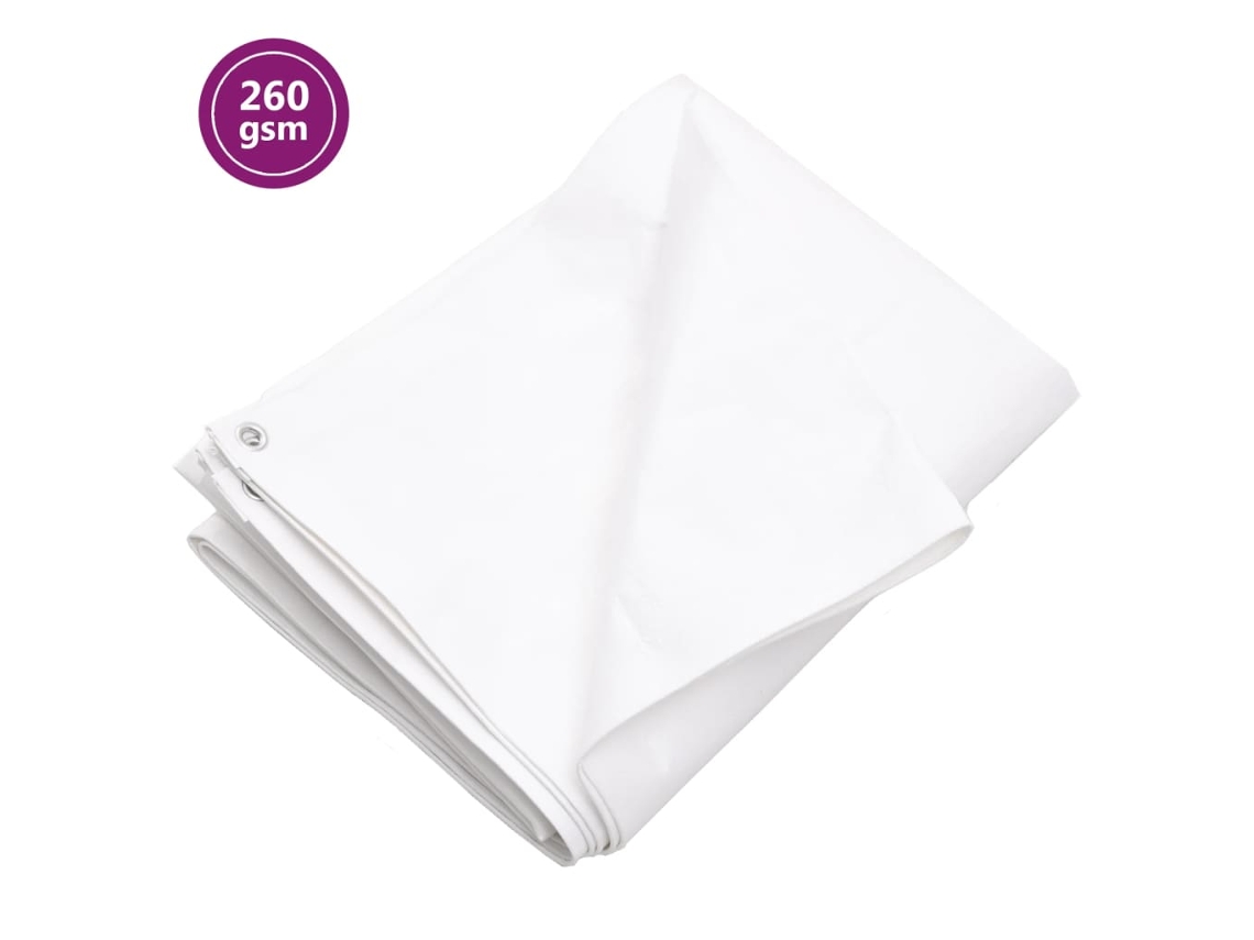 Vidaxl Lona 260 G/m² 8x12 M Pead Branco