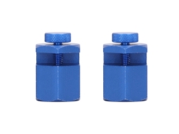 peças de esquadria de alta resistência para projeto de mezanino e anexo de escada, na cor azul.