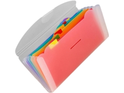 Pasta expansível Supvox Sanfonada para organizar faturas e recibos, portátil, em material PP, ideal para decoração.