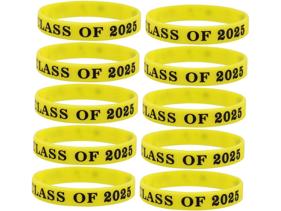 Conjunto de 10 Pulseiras de Silicone Shineofi para Formatura, Para Meninos, Meninas, Mulheres E Para 2025