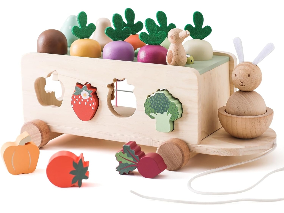 Brinquedo Montessori Em Madeira Para Classificação E Combinação De Formas