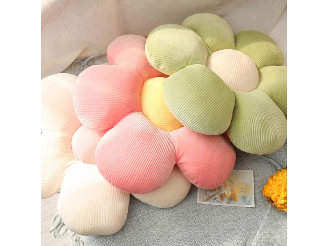Almofada de chão Rebe Floral, confortável para meninas, adolescentes e bebês, ideal para leitura e descanso, 50 cm rosa.