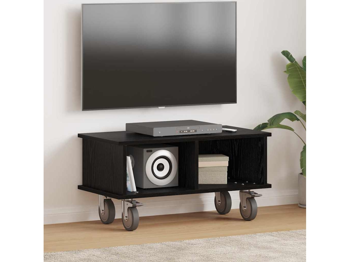 Vidaxl Suporte Para Tv Carvalho Preto 68,5 X 35 X 35 Cm