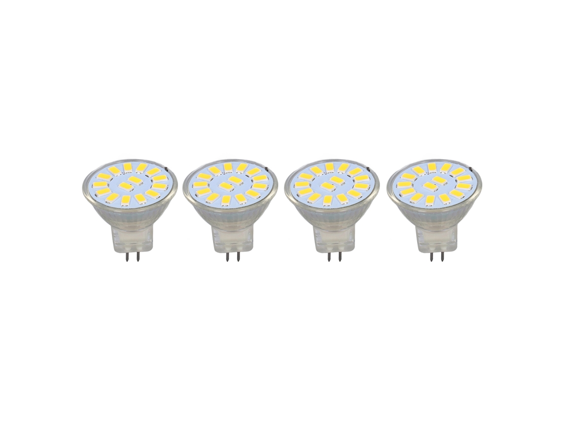 4pcs Lâmpada Led Mr11 5w 500lm spot light base duplo pino branco quente 15led | S/MARCA