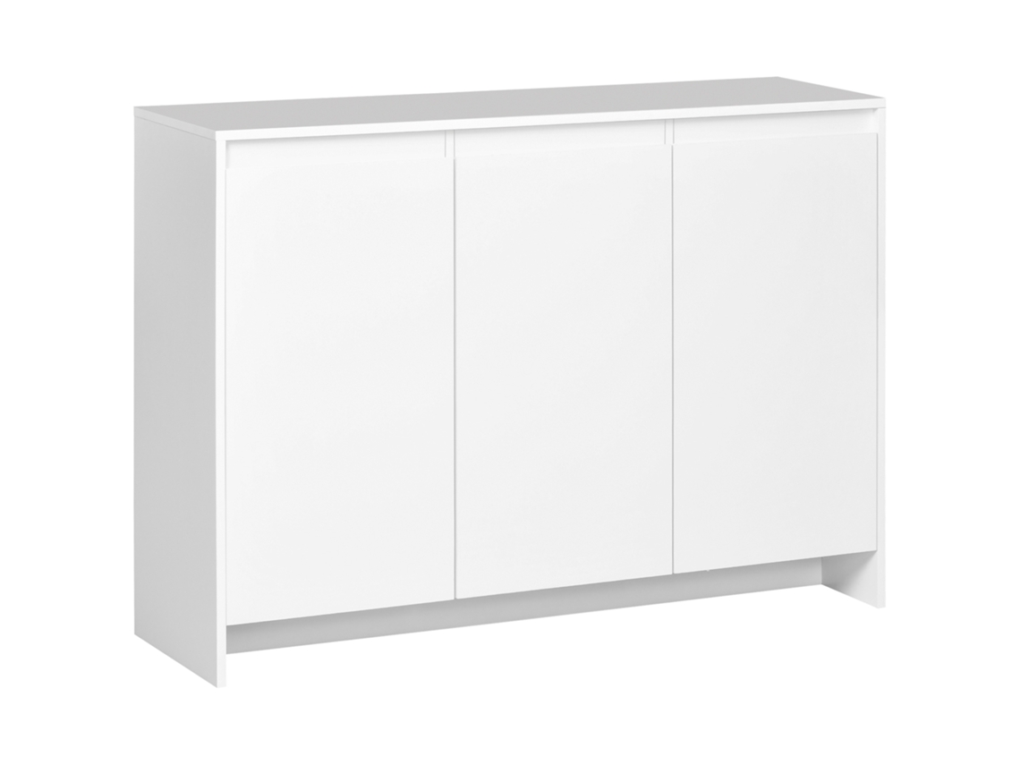 Aparador com 3 Portas e Suporte para Tv, 120x35x85cm, na Cor Branca