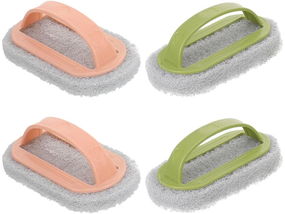 Escova De Limpeza Para Uso Interno Com Cabo Ergonômico, Conjunto De 4 Peças Feito Abs E Fibra Algodão, Para Uso