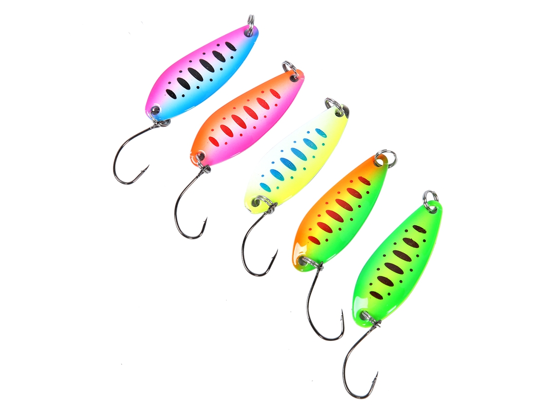Sequins Lure (bait Luring Fish, Multi-color Bionic) 5pcs Sequins Colorful Willow Leaf 5g/4cm For Topmouth Culter, White Bream, And Horse Mouth